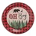 BLUE PANDA - 80 Pack Oh Boy Baby Shower Plates for Lumberjack Baby Shower Decorations, Buffalo Plaid Party Supplies (9 In) - Oh Boy Plates