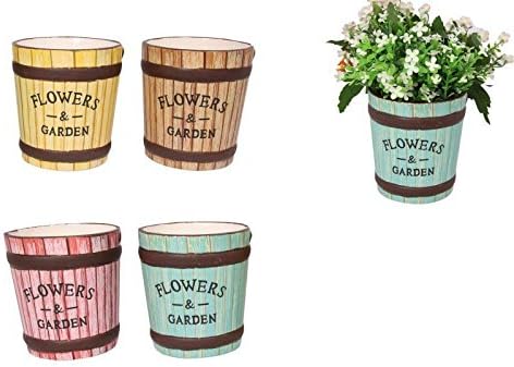 1pce 12cm Glowers and Garden Ceramic Pot in Pastel Colours Vintage Style-AQUA BLUE