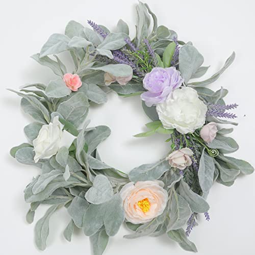 SHACOS Artificial Lambs Ear Greenery Stem 12 Pcs Faux Greenery Flocked