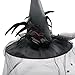 CA Mode Women Witch Hat Wizard Cap Headwear Spider Feather Halloween Costume Dark Black