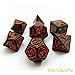 Bescon Halloween Polyhedral Dice 7pcs Set, Halloween RPG Dice Set d4 d6 d8 d10 d12 d20 d% Set of 7 Halloween Dice-DND Dice