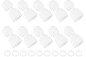 uxcell 10Pcs Straight 1/4 Inch NPT Female to 1/4 Inch Tube OD Quick Tube Connector Push to Connect Tube Fittings Hose Connect