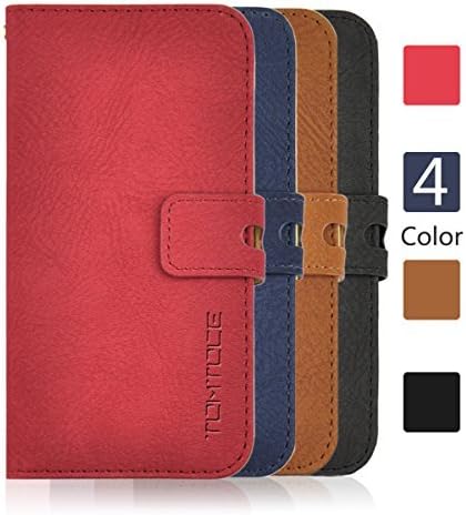 iPhone 6/6S Wallet case ,TomToce 2 in 1 iPhone 6/6S Folio Premium Leather Holster with [Magnetic Detachable] Back Cover Wallet Leather Case For iPhone 6/6S With Card/Cash Slots (Blue)