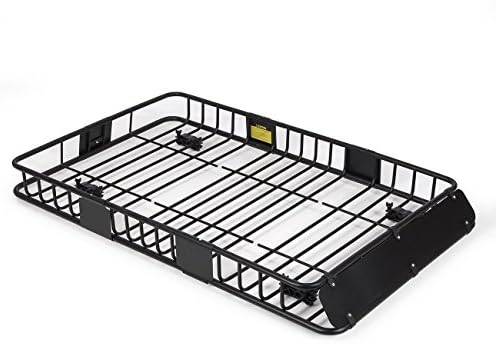 Orchid prime 64" Black Universal Roof Rack Cargo Carrier w/Extension Luggage Hold Basket SUV