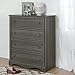 South Shore Savannah Collection 4-Drawer Dresser, Gray Maple with Round Wooden Knobs