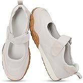 COOLLULU Mary Jane Shoes Sneakers for Women Fashion Ballet Sneakers with Foam Insole Non Slip Sneakerinas Retro Tennis Lightweight Flats Footwear for Daily Walking Causal Dressy