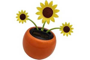 Solar Dancing Flower Sunflower Solar Powered Dancing Toys Car Swinging Toy Sun Powered Windowsill Decoration Holiday Car Dash