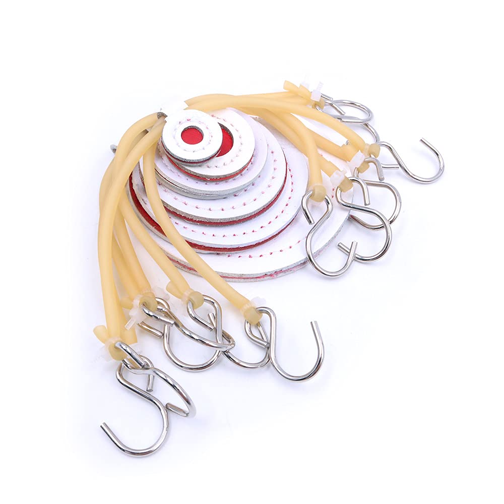 ANCLLO 6pcs Assorted Size 5MM Thickness Fabric Pad Slingshot Target for Shooting Outdoor Hunting Accessories