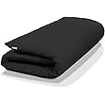 Native Nest Japanese Futon Floor Mattress - Medium Firm Futon Mattress for Sleeping - Shikibuton - Foldable and Portable Japanese Bed with Premium Cotton Cover (Black, Twin)