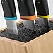 Vremi 6 Piece Knife Block Set with Knives - Kitchen Knife Set with Block Universal Knife Holder Stainless Steel Chef Knife Set Carving Paring Serrated Utility and Chef's Knife Butcher Block Knife Set