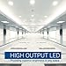Hyperikon T8 T10 T12 8ft LED Tube Light, 36W (75W Equiv.), Dual-End Powered, Ballast Bypass, Shatterproof, Fluorescent Replacement, 4000k, Clear, 4300 Lumens, Workshop, Warehouse, Garage - 4 Pack