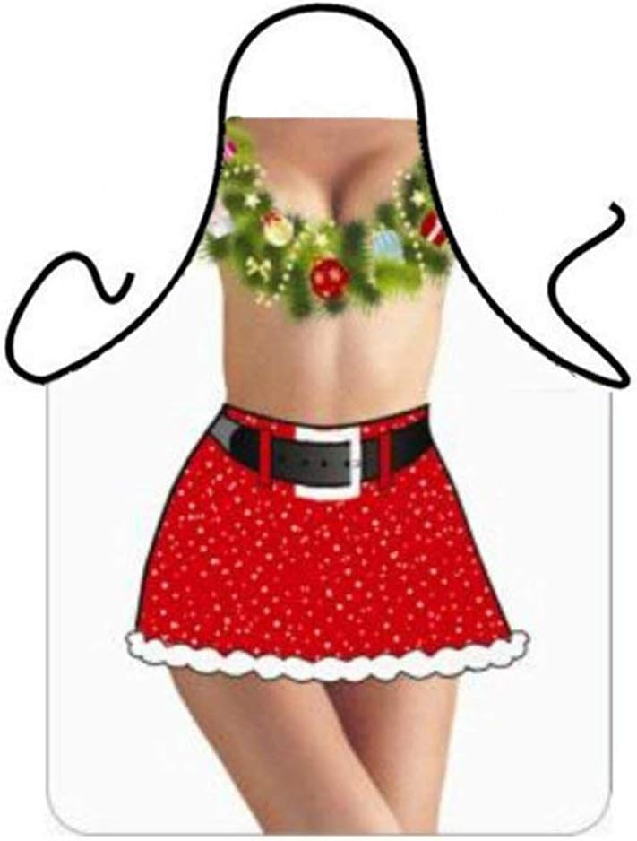 Adult Christmas Dress Apron with Personalized Patterns