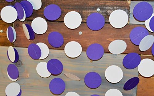 Purple and White Paper Garland