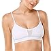 CRZ YOGA Women's Light Support Sports Bra Wirefree Cross Back Yoga Bra Top White Large