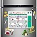 Uniguardian Magnetic Dry Erase Monthly Calendar for Refrigerator, Planned and Organized Life. Ideal White Board Calendar Kitchen Planner Board, Includes 3 Markers and 5 Magnetic Buttons 17x12