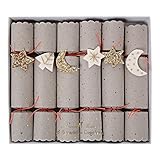 Meri Meri Star and Moon Crackers 45-2471, Includes 6 Small Crackers