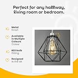 MiniSun Retro Black Metal Basket Ceiling Light Shade 23.5cm view 3
