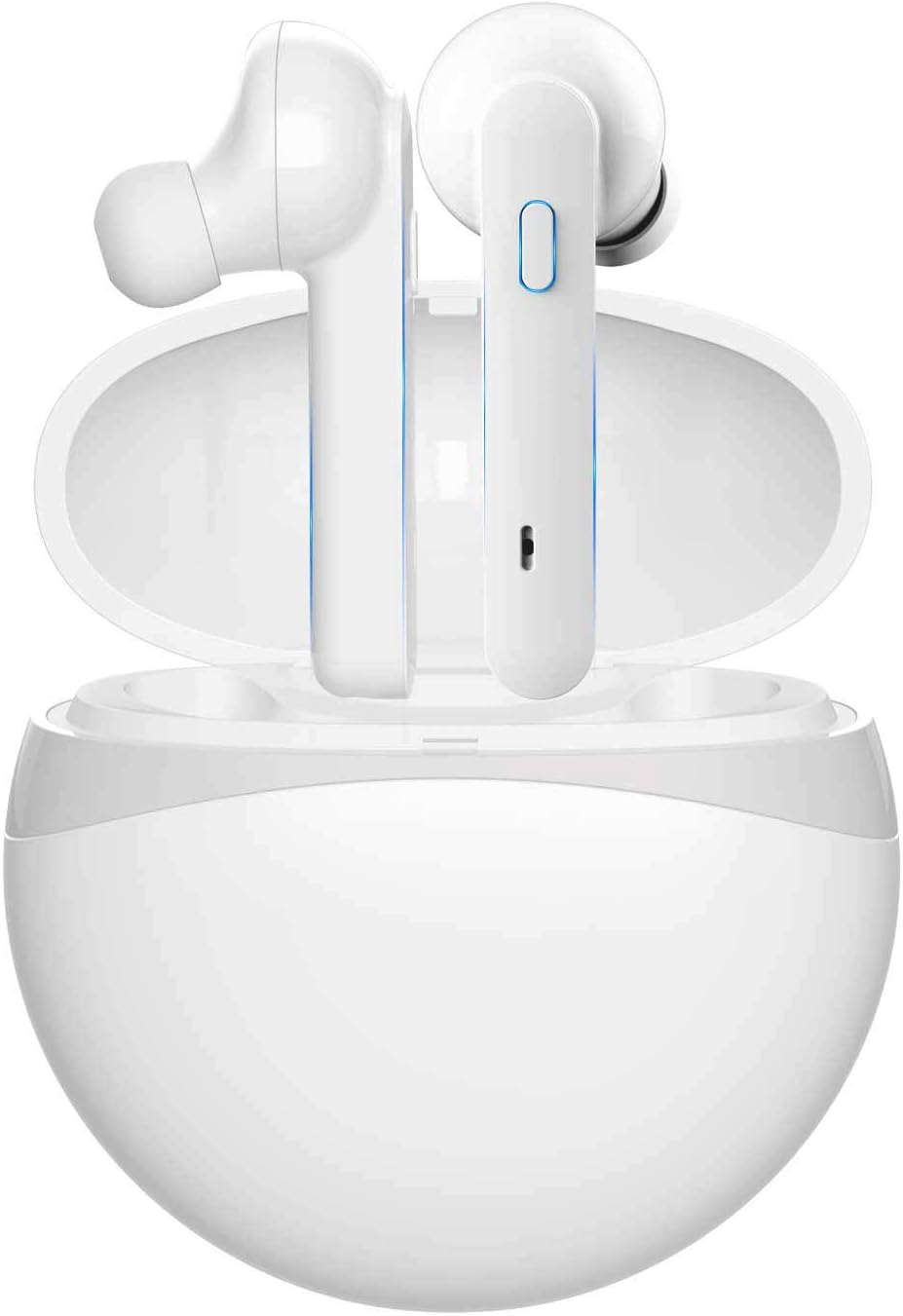 Bluetooth Earbuds, True Wireless Headphones, Blutooth 5.0 TWS Earphones with Micphone Waterproof Sport Headset + Portable Charging Case White