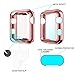 GELISHI Apple Watch Screen Protective Ultra-Thin Shiny Case 38mm High Defination Clear TPU All-Around Full Cover for Apple Watch Series 3/Series 2/Sport Edition (Rose Pink)