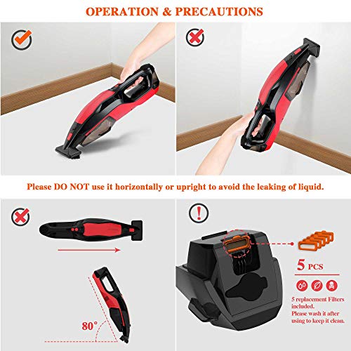 Handheld Carpet Cleaner Machine Cordless, POWERGIANT 9000PA Portable