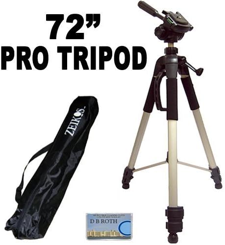 Professional PRO 183 cm Super Strong Tripod With Deluxe Soft Tripod Carrying Case For The Nikon D5300, D5200, P7800 Digital SLR Camera