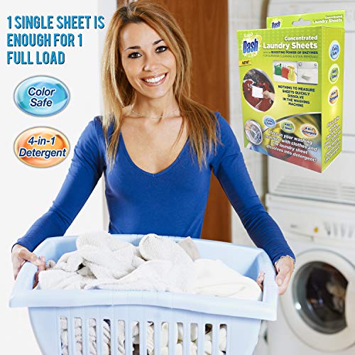 Dash Laundry Detergent Sheets Travel size & Eco Friendly 50 Portable