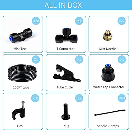 Redaiyuling Misting SystemGarden Watering System,Mister System with 14