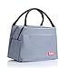 ToMike Insulated Lunch Bags for Women Fashionable Reusable Lunch Tote Cooler Bag Handbag For Women (Navy Blue)