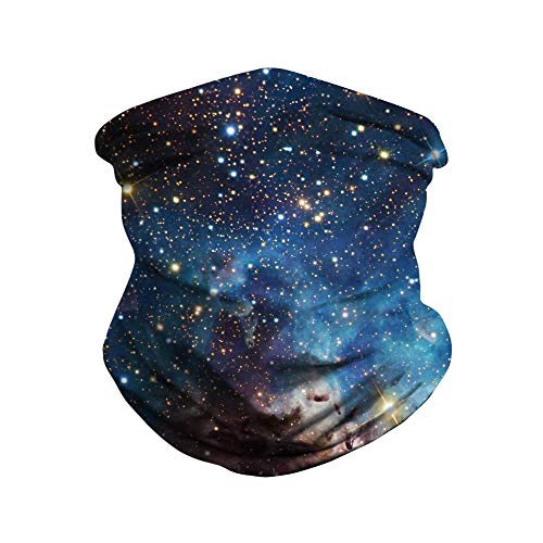 Unisex Outdoor Cycling Face Cover - Starry Sky Magic Turban Multipurpose Scarf Half Face Sports Balaclavas (Blue-Starry Sky)