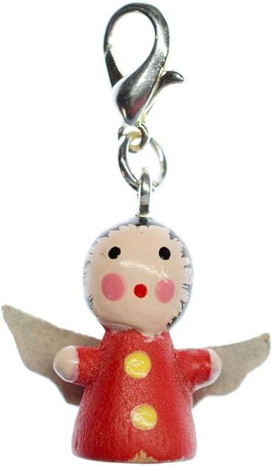 Miniblings Engel Weihnachten Holz Xmas Charm s Xmas Anhänger Bettelanhänger  rot: Amazon.de: Schmuck