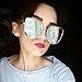 Ikevan 2017 Newest Fashion Men Women Steampunk Round Mirror Sunglasses Unisex Glasses (Silver)