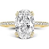 PAFIDDY 3 Carats Radiant Cut Engagement Ring for Women, S925 Silver AAAAA Grade Cubic Zirconia Promise Ring