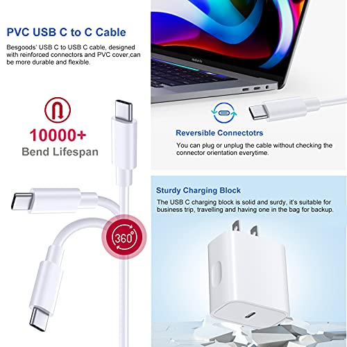 USB C Fast Charger, 20W USBC Power Adapter for iPad Pro 12.9 Gen 5/4/3