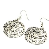 HBO Game of Thrones House Targayen Dragon Sigil Movie/TV Theme Charm Dangle Earrings W/Gift Box