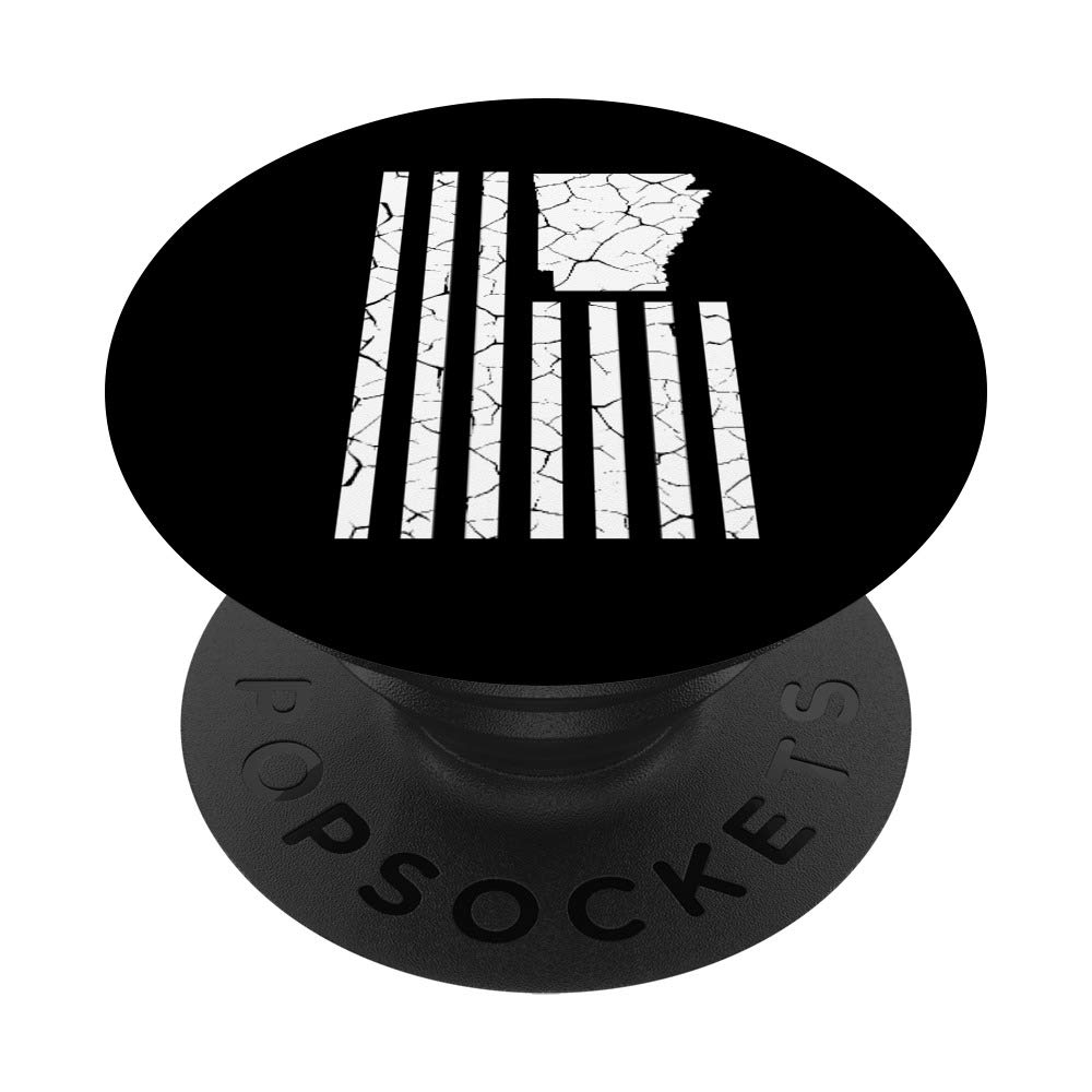 Arkansas Cracked American Flag State Pride PopSockets Grip and Stand for Phones and Tablets
