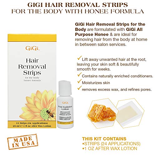 GiGi Hair Removal Strips for the Body PreWaxed with GiGi AllPurpose