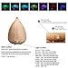 300ml Wood Grain Ultrasonic Oil Diffuser Cool Mist Humidifier with 2 Working Modes,Ultrasonic Cool Mist Whisper-Quiet Air Humidifier&Waterless Auto Shut-Off for for Spa, Bedroom (model 2)