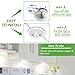 Ustellar Updated LED Under Cabinet Lighting Kit, 510lm, Hand Wave Activated Control Under Counter Lights, Puck Lights, DC 12V Kitchen Lighting, Closet Lights, 6000K Daylight White, Set of 3