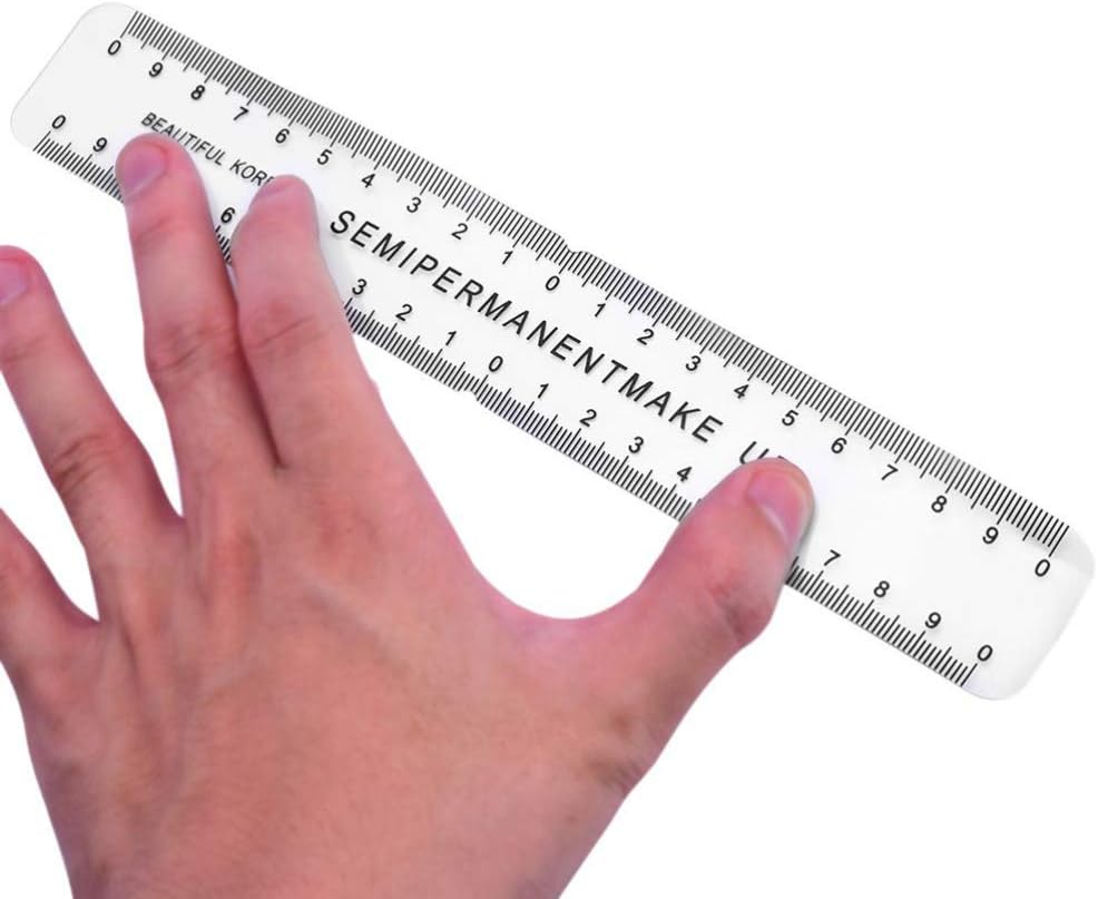 Healifty Eyebrow Embroidery Curved Ruler 8.58 Inch Professional Flexible Eyebrow Ruler for Precise Positioning and Shape Measurement - Image 4