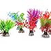 Cosmos 10 PCS Color Aquarium Fish Tank Decorative Plastic Plants, Artificial Water Plants, Random Colors
