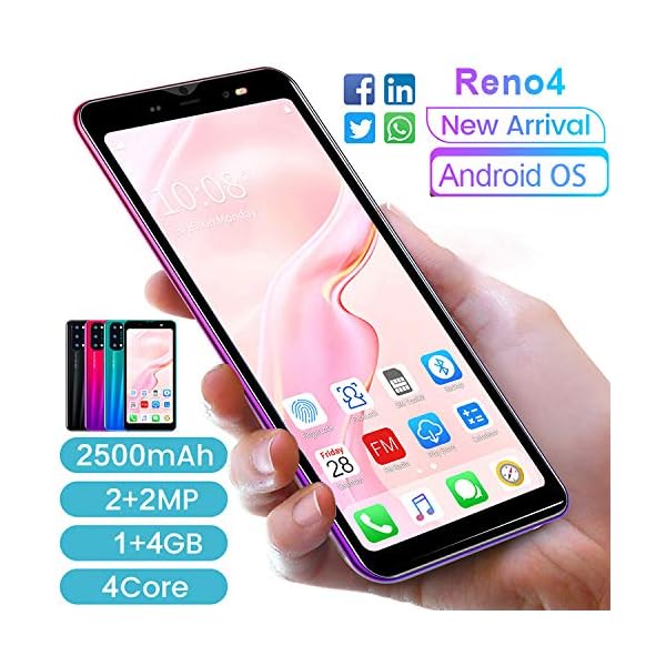 Mobile-Phones-Unlocked50-inch-Dual-SIM-3G-Android-Smartphone1GB-RAM4GB-ROM2500mAh-Battery-Dual-CamerasWIFIBluetoothGPS-Reno4-Blue HyRich Cheap Mobile Phones Unlocked, 5.0 inch Dual SIM 3G Android OS Smartphone,2800mAh Battery, Dual Cameras,WIFI…