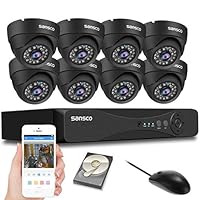 [TRUE 1080p] SANSCO 8 Channel CCTV Camera System with 8 2 Mega-pixel