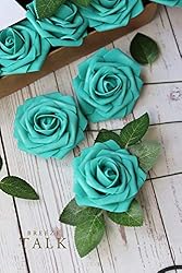 Breeze Talk Artificial Flowers Teel Green Roses