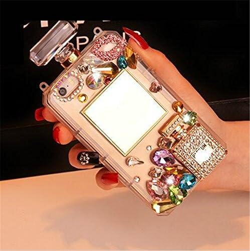 Galaxy S8 Case with Chain,3D Handmade Luxury Bling Diamond Crystal Perfume Bottle Handbag Case for Samsung Galaxy S8 (Clear)