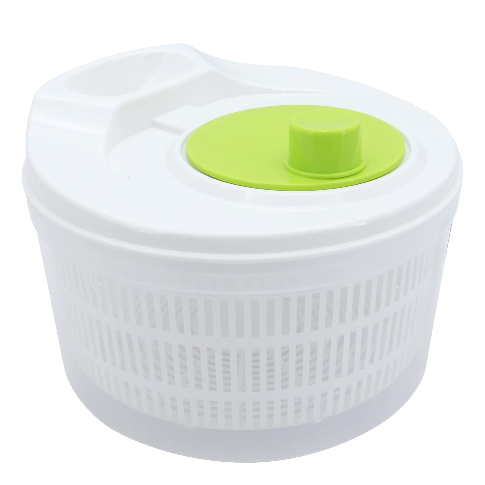 Beowanzk Salad Spinner Small,Spinning Colander with Clear Serving Bowl,Lettuce Dryer Spinner,Fruit and Veg Wash Drainer,Vegetable Washer,23cm|9in Diam