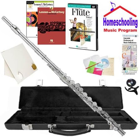 Homeschool Music - Learn to Play the Flute Pack (Lennon &amp; McCartney Music Book Bundle) - Includes Student Flute w/Case, DVD, Books &amp; All Inclusive Learning Essentials