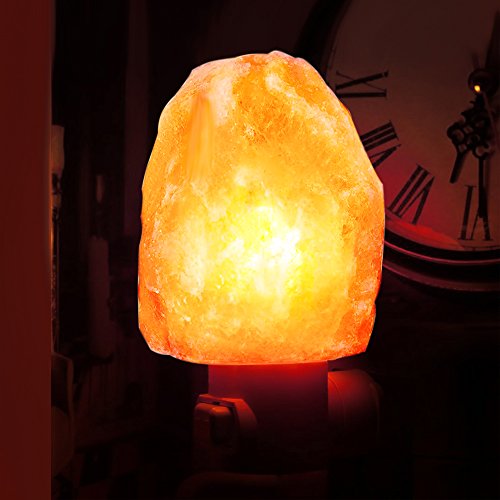 thumbnail image 2 of Night Light Pursalt Himalayan Salt Lamp Plug In 2 Pack, 360 Degree Adjustable Wall Plug & Extra 4 Replacement Bulbs Bathroom Bedroom , Pink Crystal Rock Salt Hand Crafted Cylinder Rock Lights 2 of 13