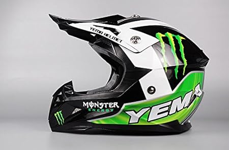 Amazon Yema 915 オフロードヘルメット Abs ゴーグル付き 内装は容易な着脱タイプ 多方向から通気システム Monster Energy 男女兼用 モンスターエナジー メンズ レディース かっこいい Xl 58 60cm オフロード 車 バイク
