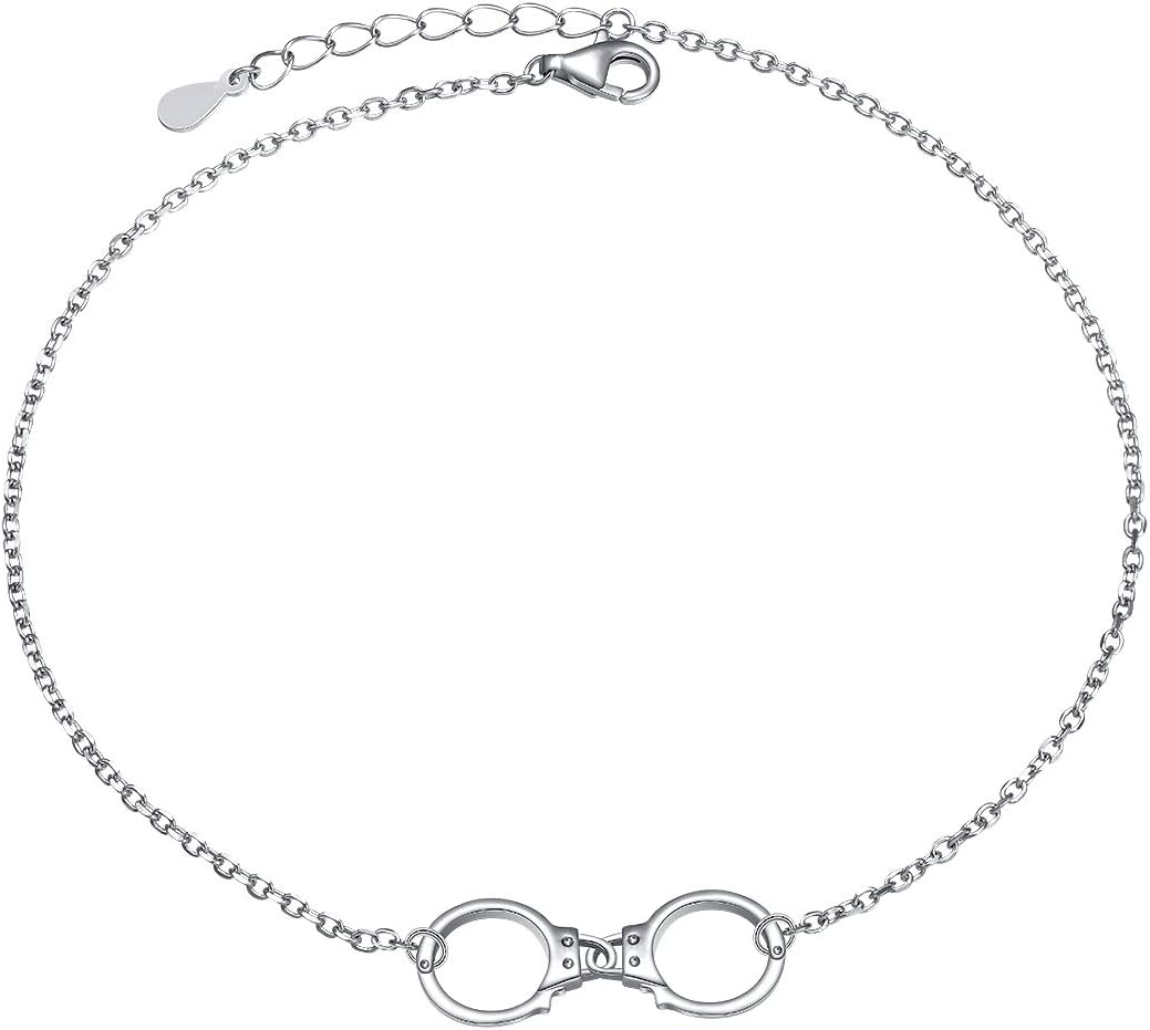 DAOCHONG Anklet for Women S925 Sterling Silver Adjustable Foot Heart Lotus Infinity Moon Srars Flower Pearl Multilayer Layered Ankle Bracelet Beach Jewelry