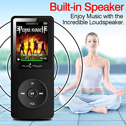 MP3 Player, FiiMan X02 8GB Ultra Slim Music Player with FM Radio, Voice Recorder, Video Play, Text Reading, 80 Hours Playback and Expandable Up to 128 GB (Black) - Thumbnail 3